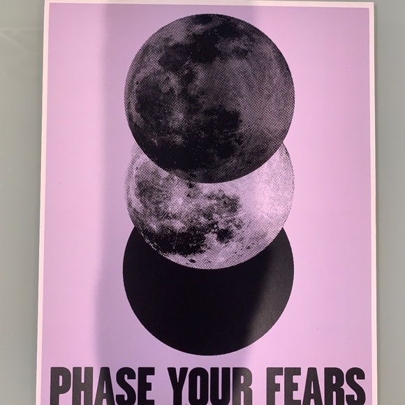"PHASE YOUR FEARS" Moon Print (8x10in) - Picture 2 of 3